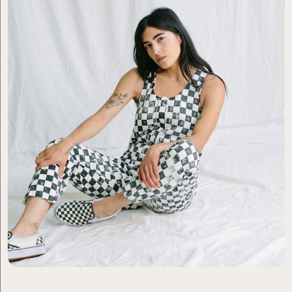 Jungmaven Pants - Jungmaven Checkerboard Button Jumpsuit M